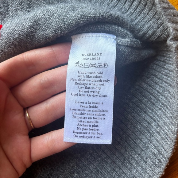 Everlane Cashmere Classic V Sweater - Picture 3 of 4